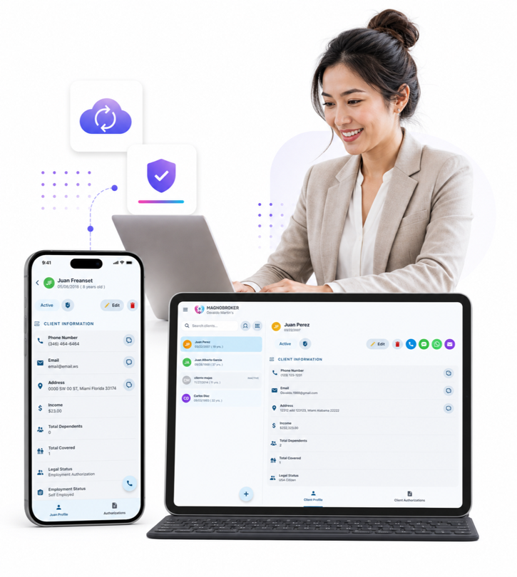 Magnobroker web platform ready for desktop work